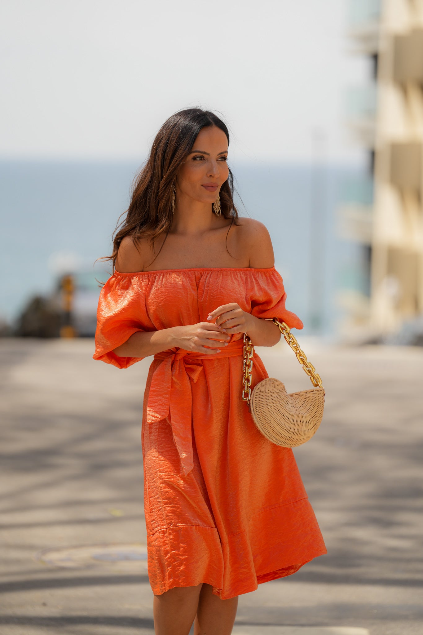 Victoria Short Dress Orange