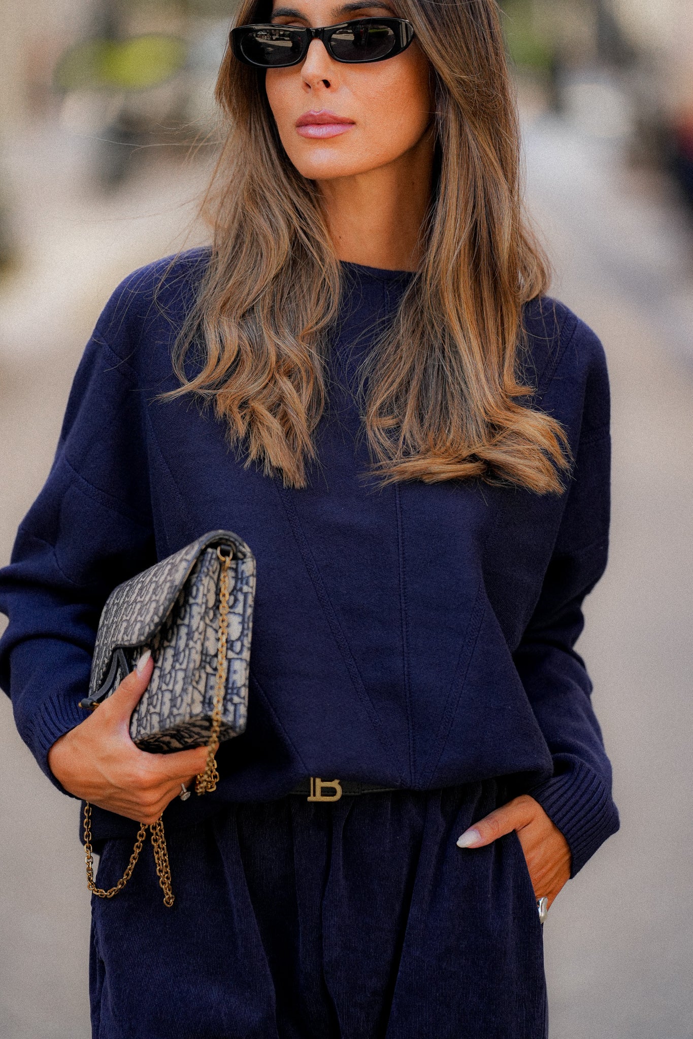 Isa Knitted Pull Navy