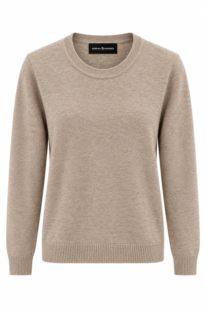 Cashmere Crew Neck Sweater Beige