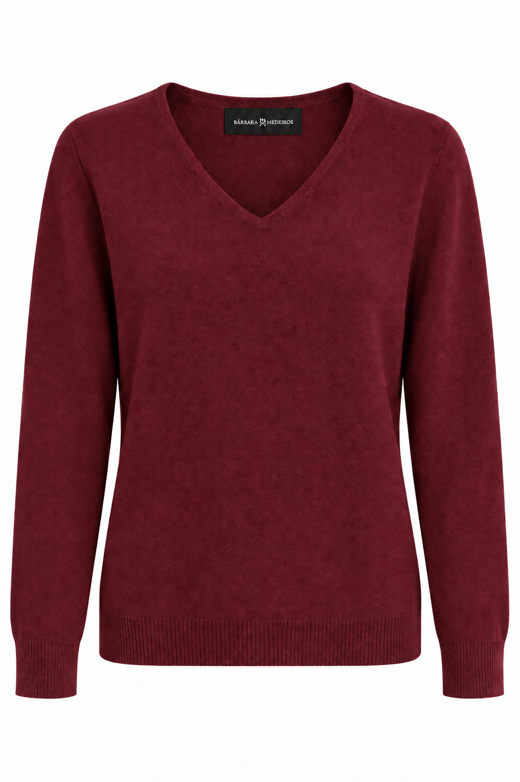 Cashmere V-Neck Sweater Bordeaux