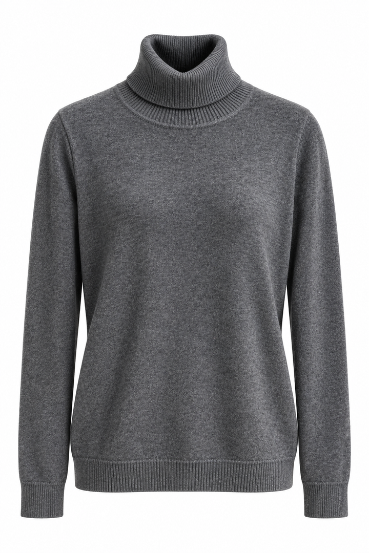 Cashmere Turtleneck Knit Grey
