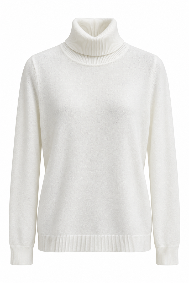 Cashmere Turtleneck Knit White
