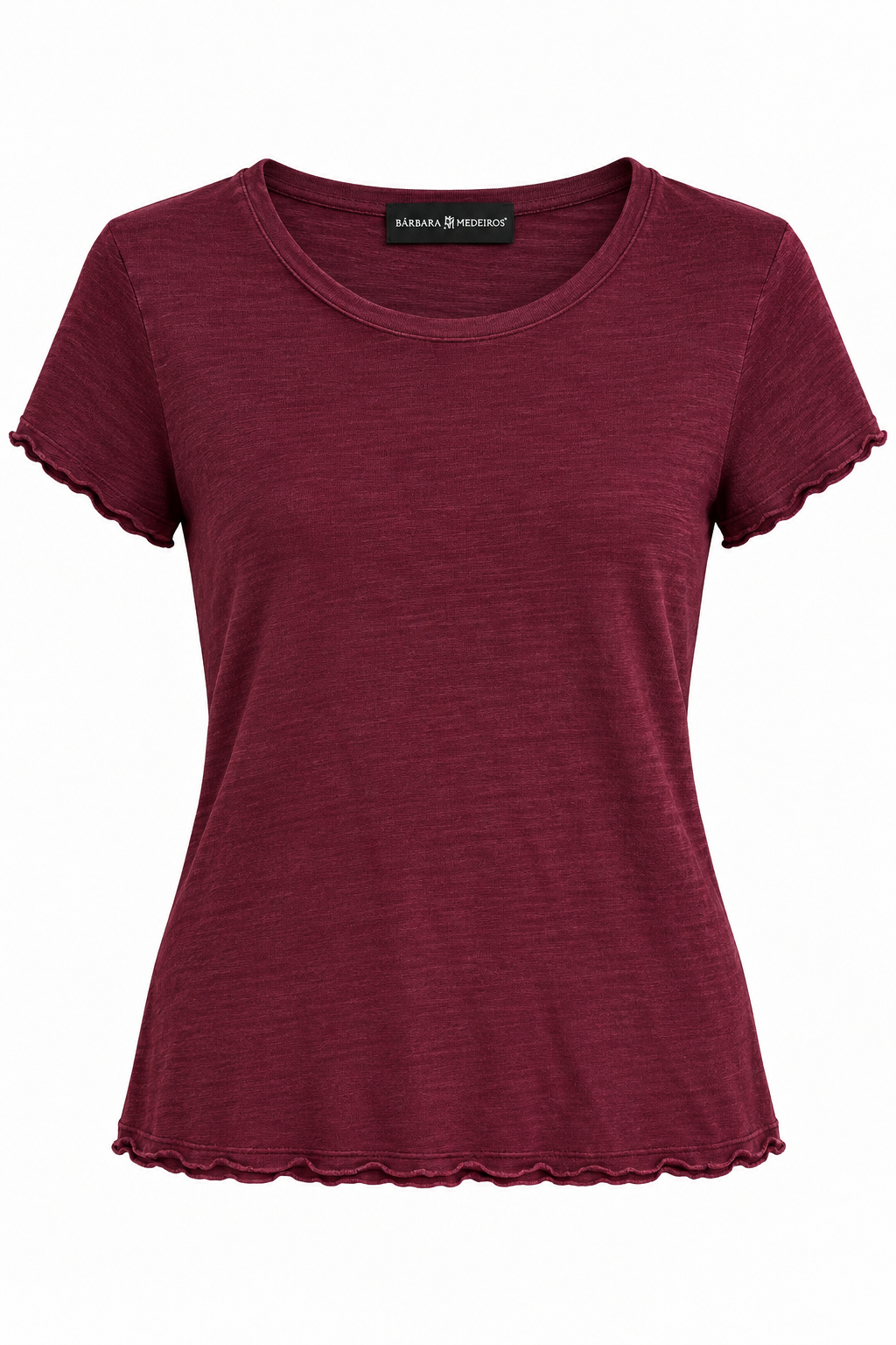 Lina Premium Linen T-Shirt burgundy