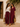 Aura linen dress burgundy