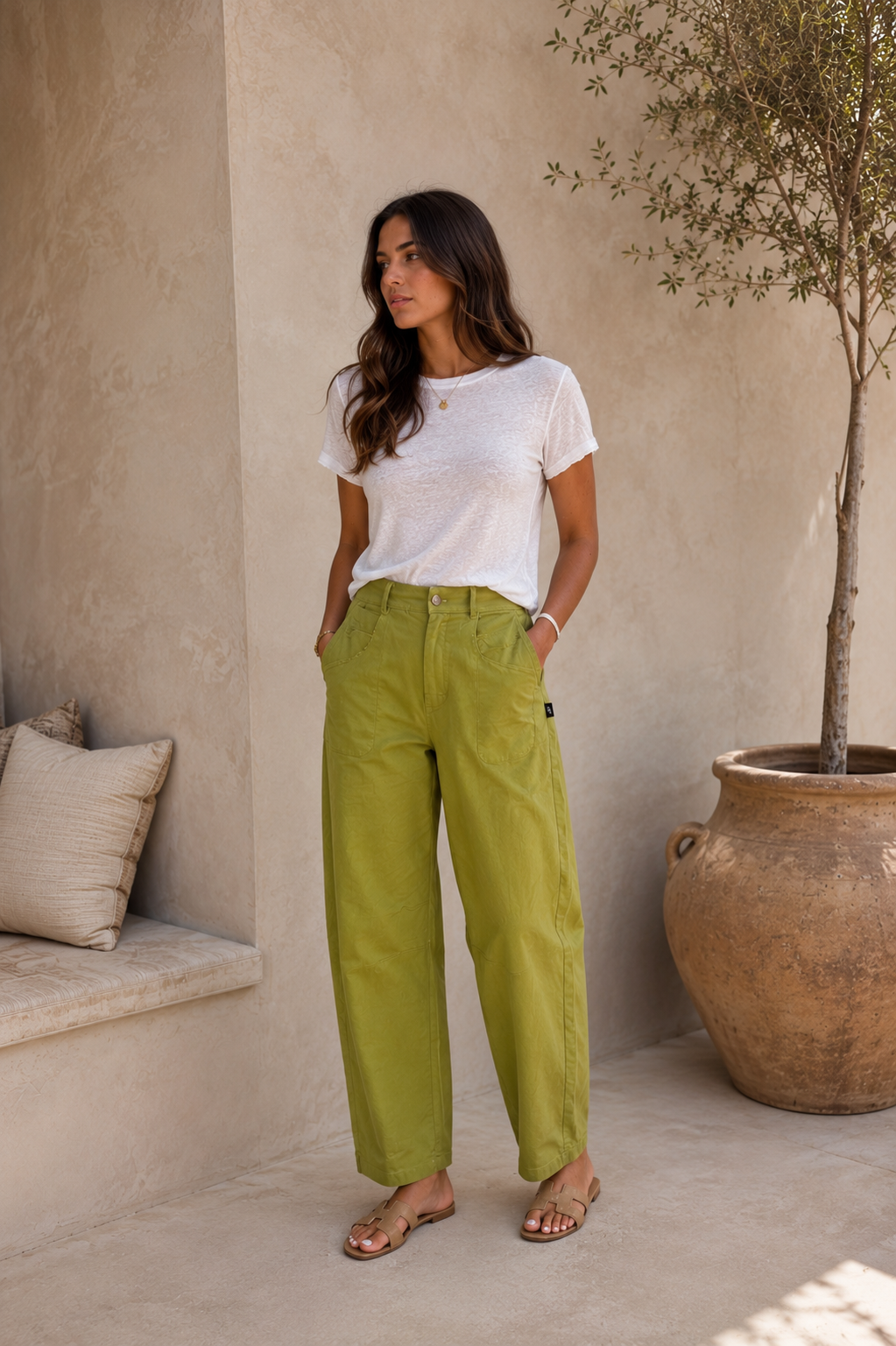 Petra pants pistachio green