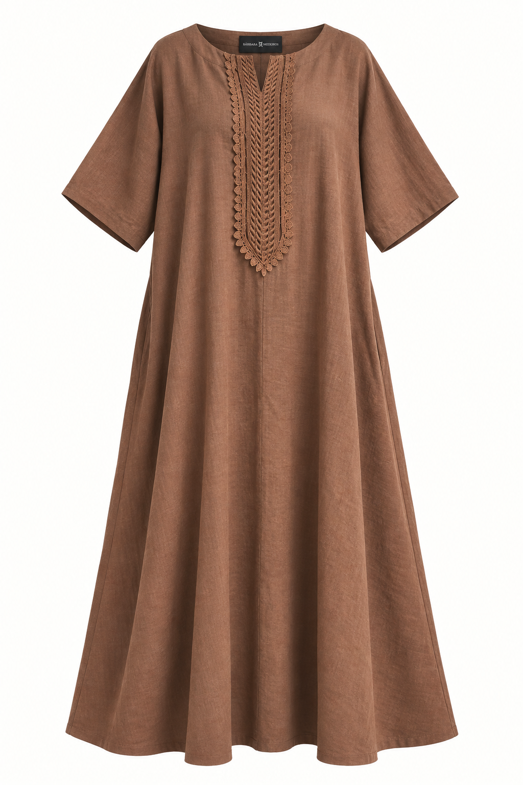 Sahara linen dress chocolate