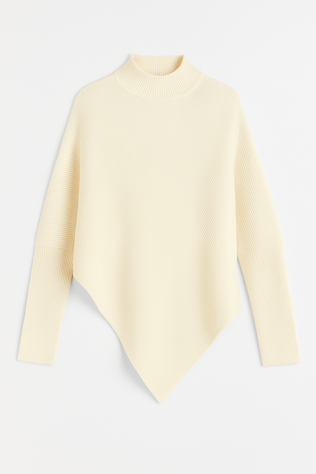 Knit Poncho Sweater cream