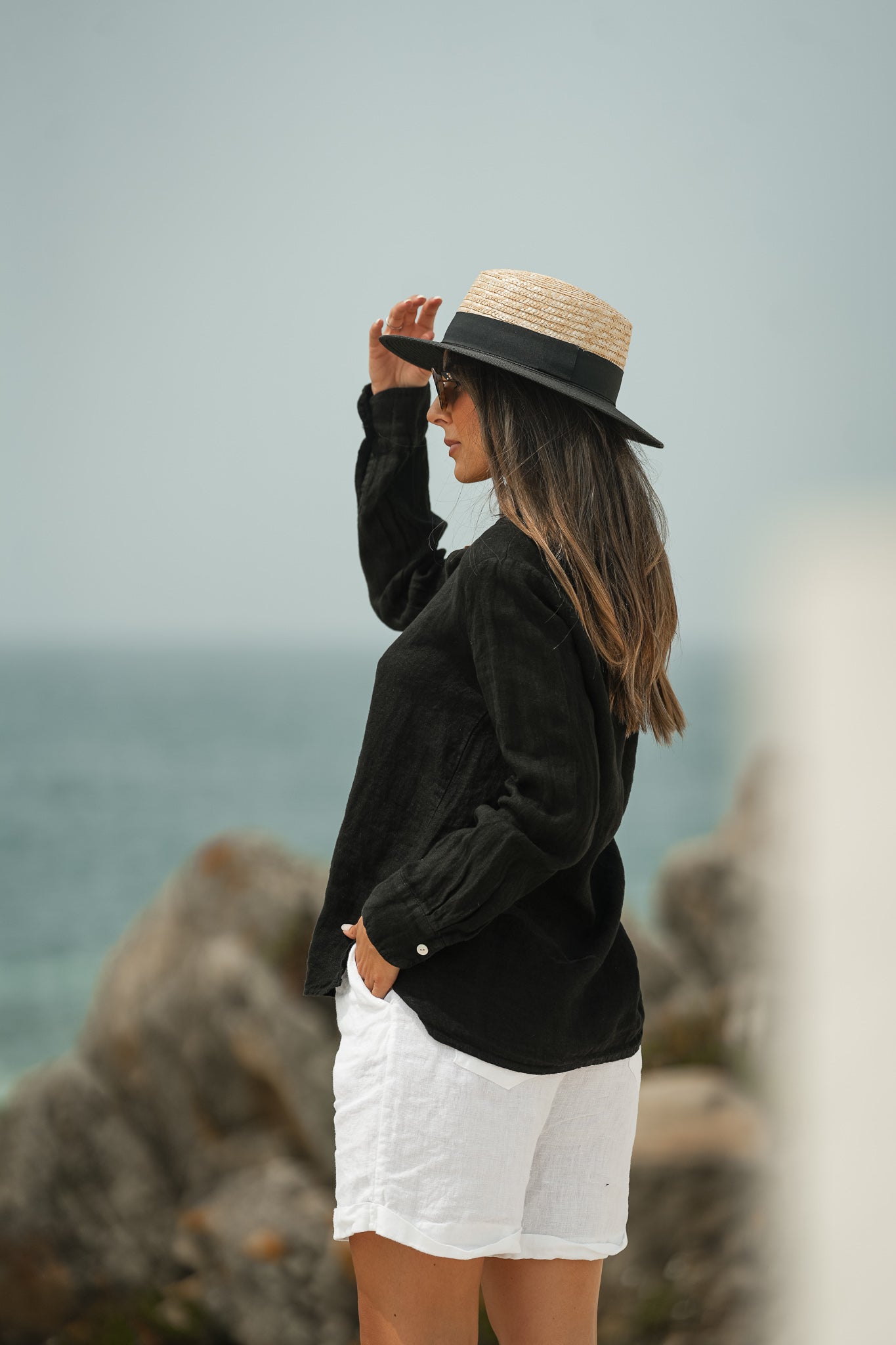 Linen Black Shirt