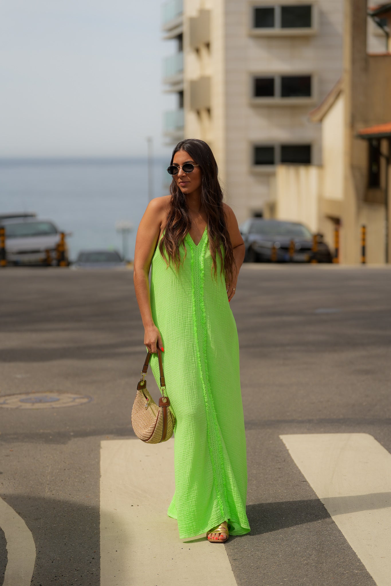 Vestido Neon Maxi Verde