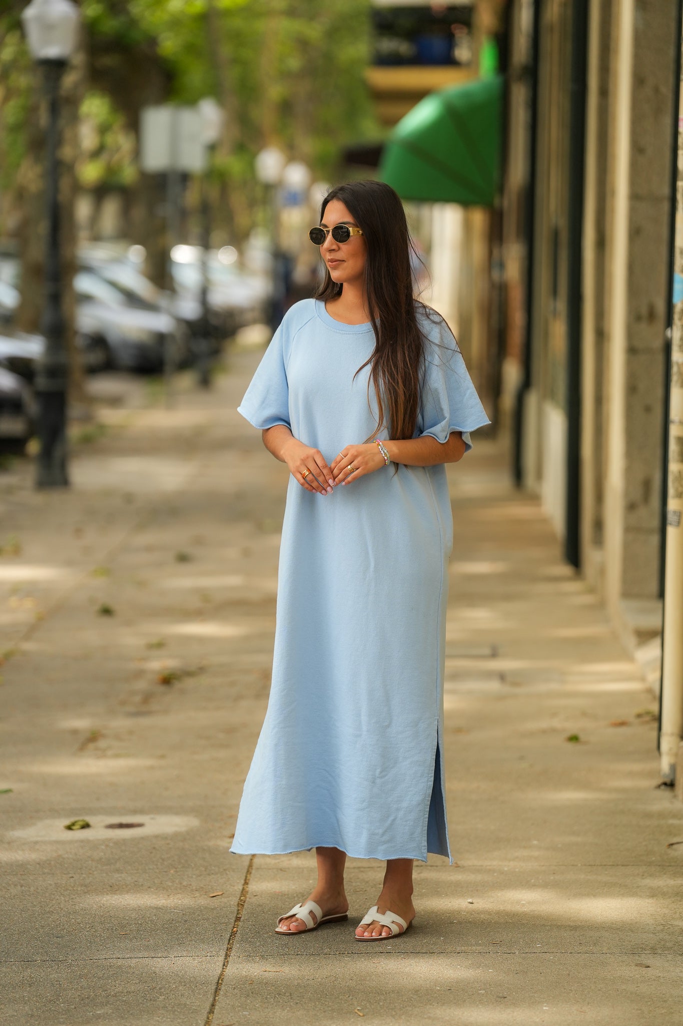 Celina Vestido Maxi Azul 