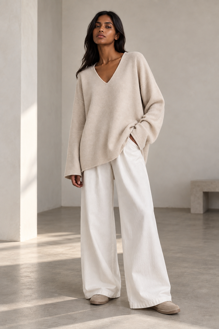 Monica Knit Sweater Sand Beige