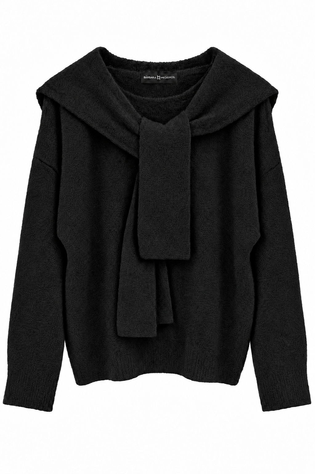 Alícia Scarf Knit Sweater Black