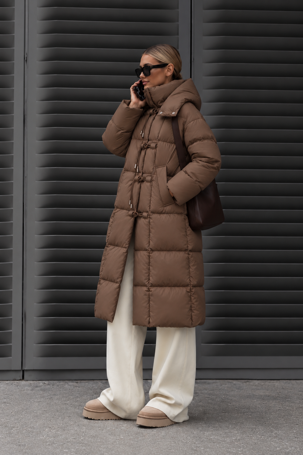 Valentina Puffer Coat Brown