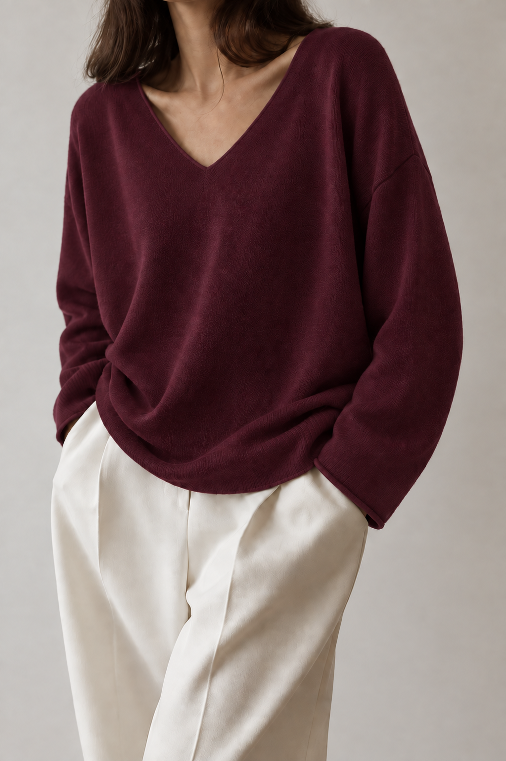 Monica Knit Sweater Burgundy | PRE ORDER